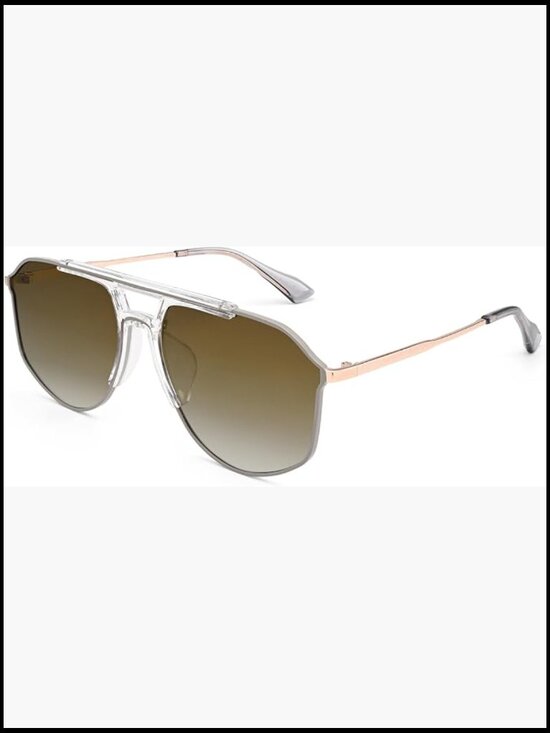 Polarized Aviator Sunglasses Oversized Metal UV400 Flat Top main image 7